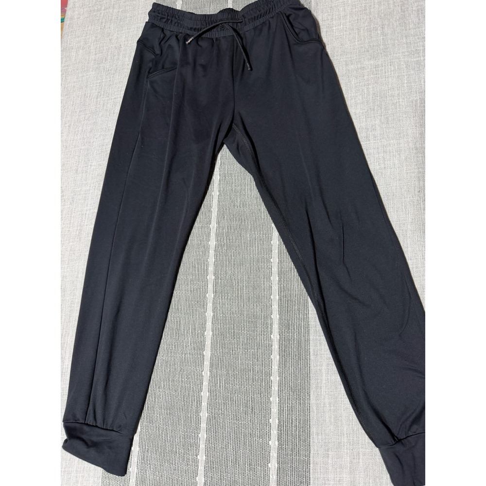 All In Motion Boys Black Athletic Jogger Pants Size L 10/12 Elastic Waist Pocket
